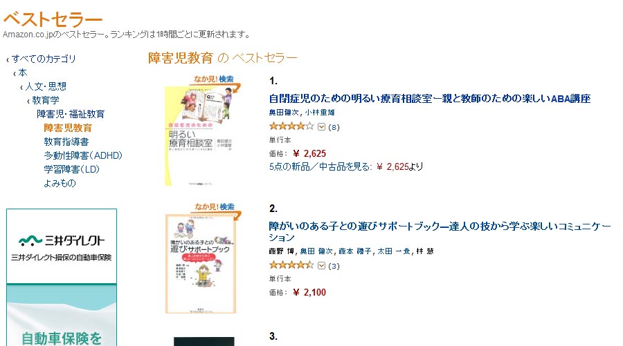 【アマゾン障害児教育部門で1位、2位！】奥田健次先生の著書『自閉症児のための明るい療育相談室』『障がいのある子との遊びサポートブック』: 学苑 ...